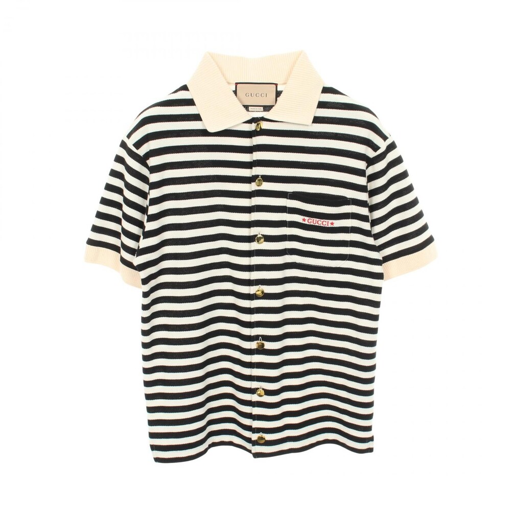 Gucci Logo Embroidered Striped Tops #277958G37B